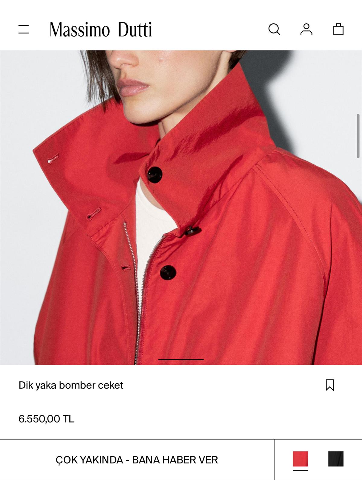 Oversize Cepli Yağmurluk - Kırmızı