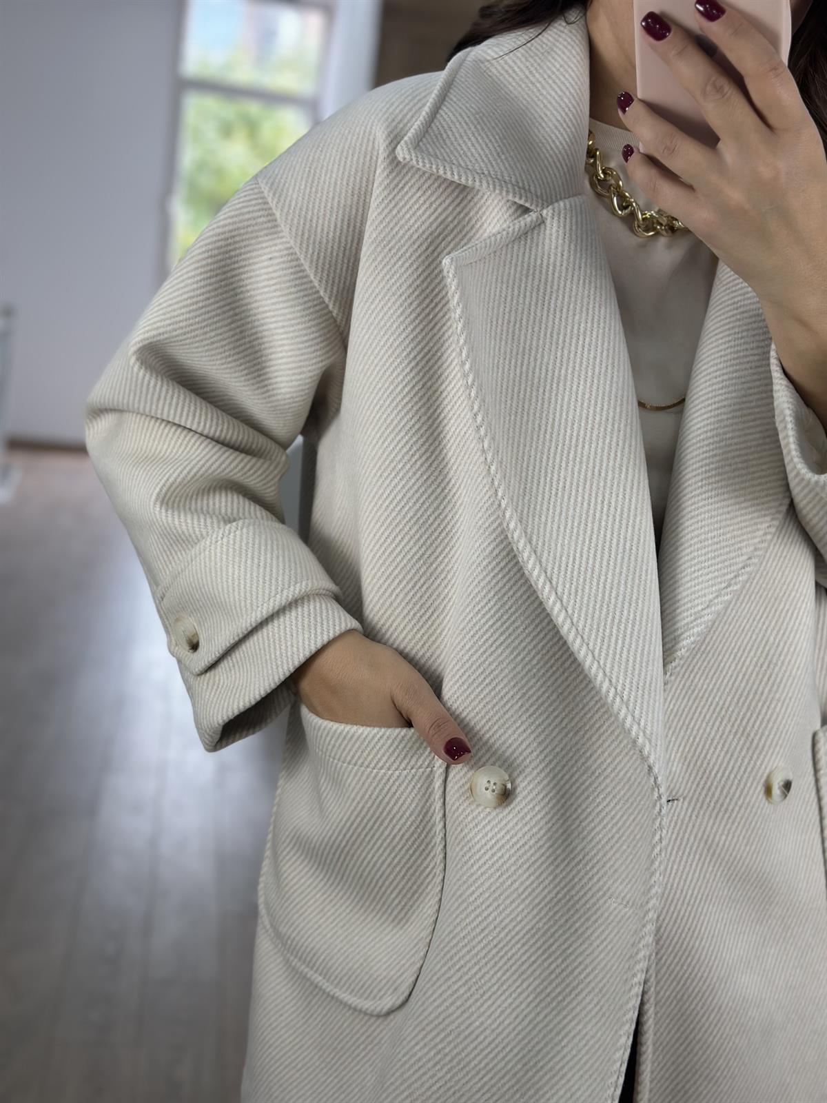 Oversize Kırçıllı Kaban-Taş