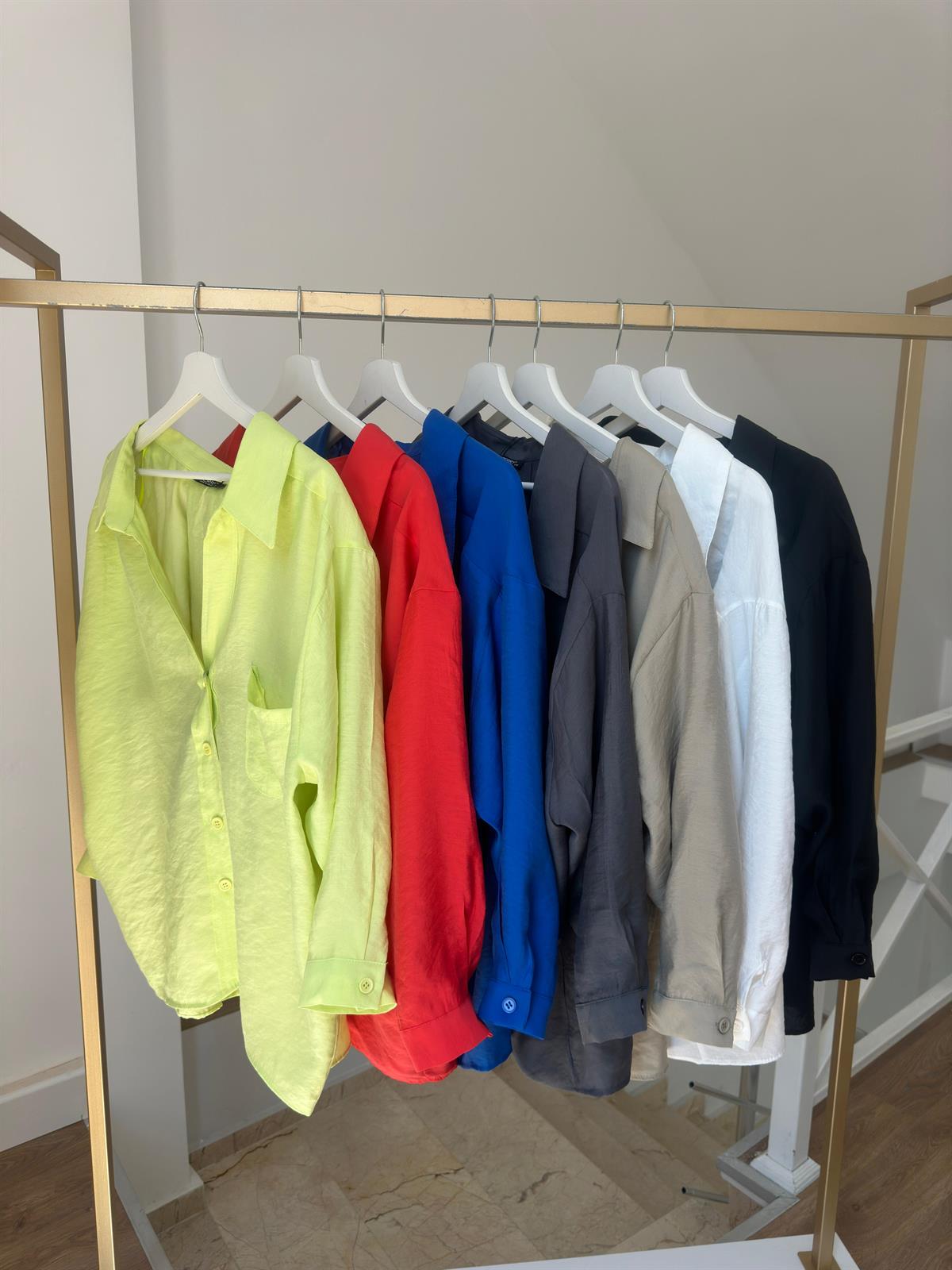 Oversize Salaş Gömlek-Neon Yeşil