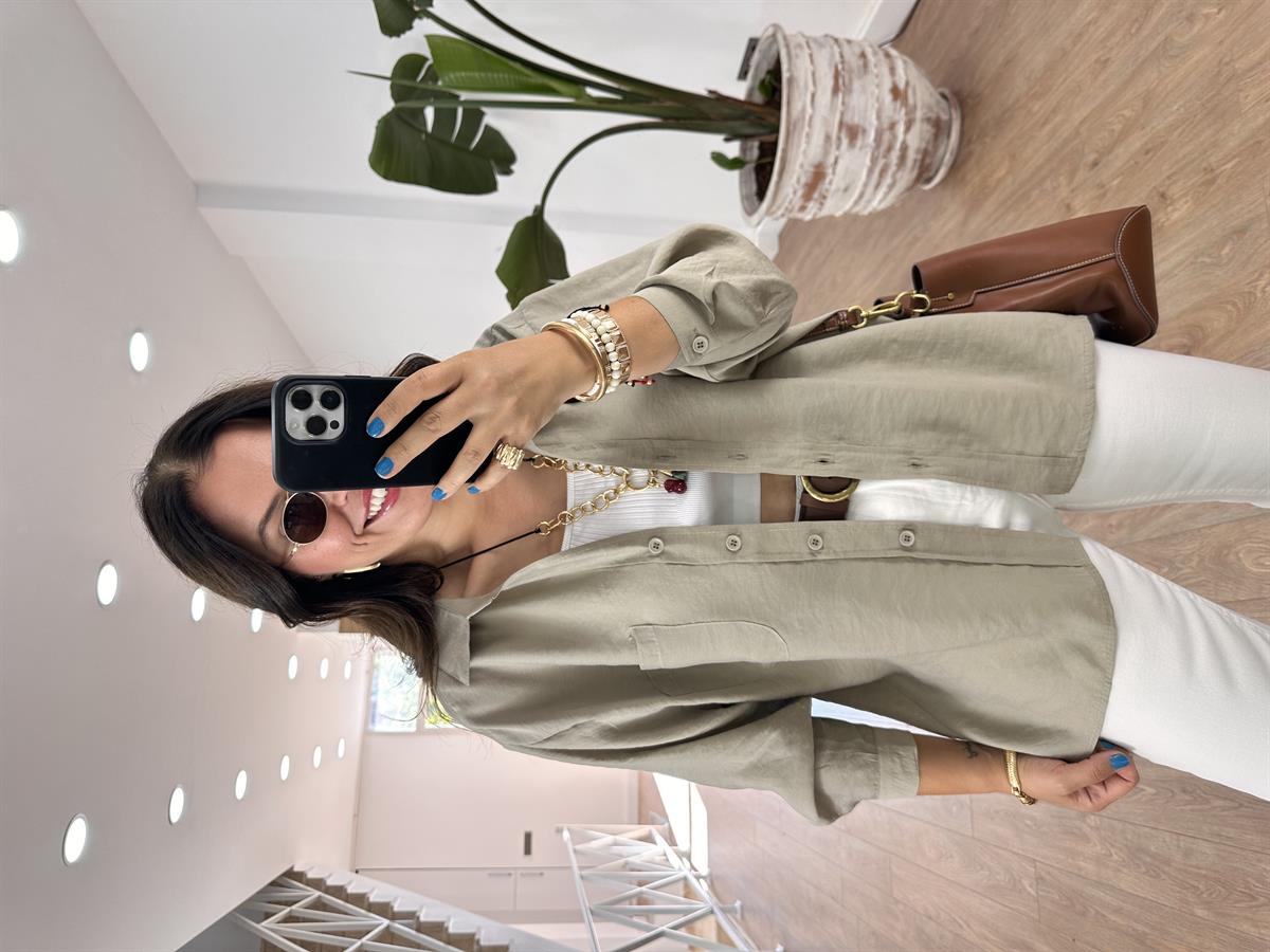 Oversize Salaş Gömlek-Olive