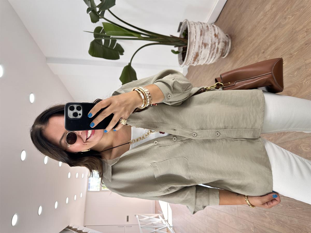 Oversize Salaş Gömlek-Olive