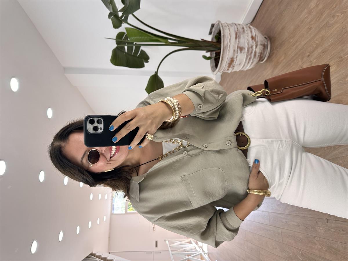 Oversize Salaş Gömlek-Olive