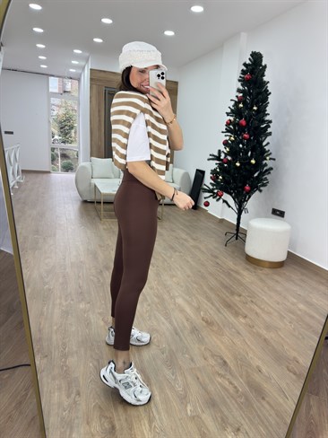 Oysho Fit Toparlayıcı Tayt-Kahve