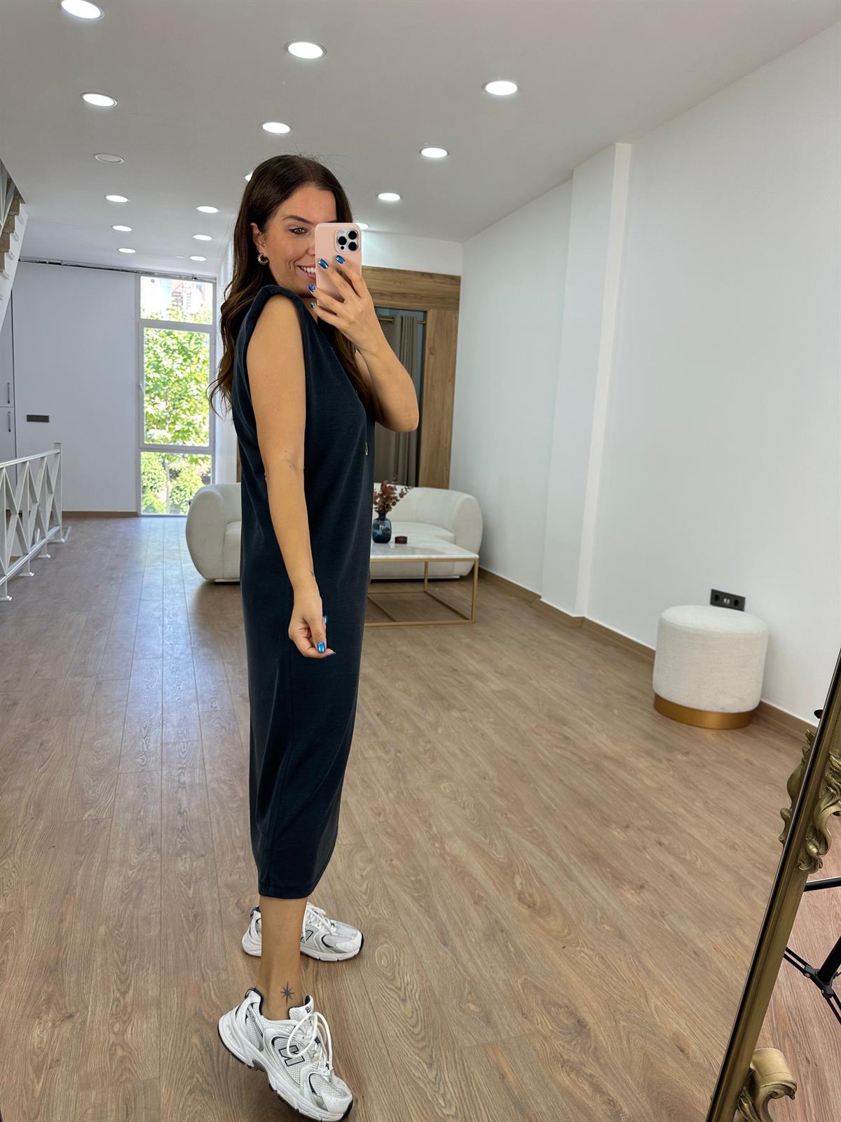 Oysho Kumaş Vatkalı Basic Elbise 