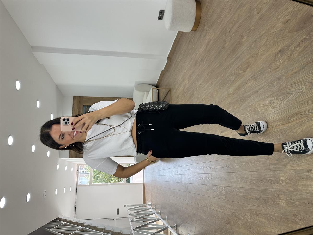 Özel Doku Full Likralı İçerisi Şardonlu Pantolon-Siyah