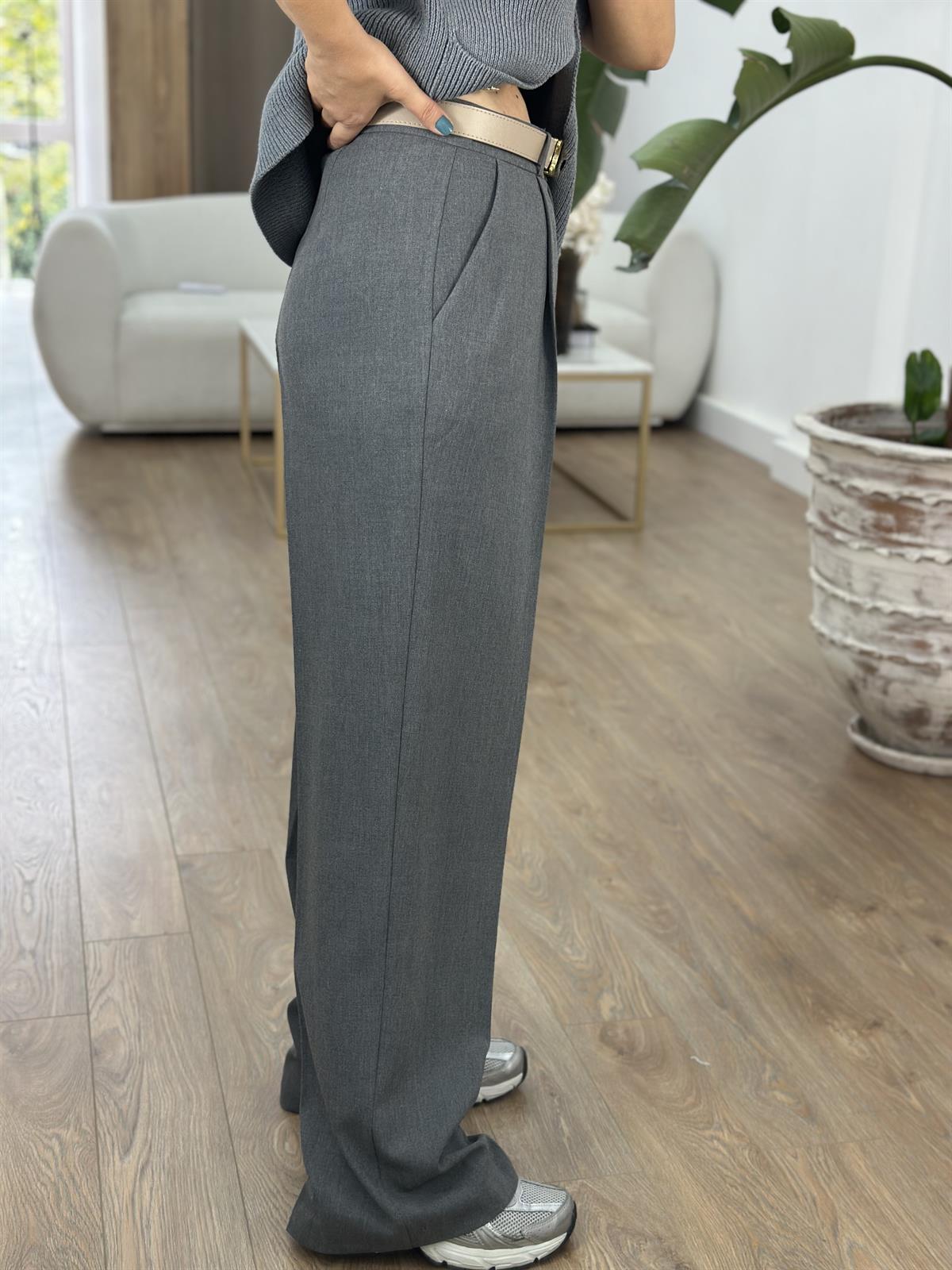 Özel Seri Palazzo Pantolon - Gri