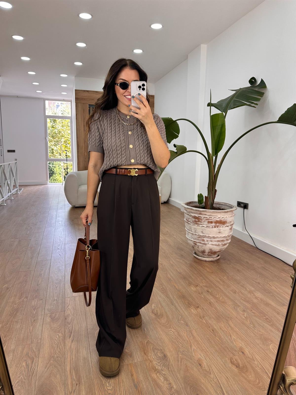 Özel Seri Palazzo Pantolon - Kahverengi