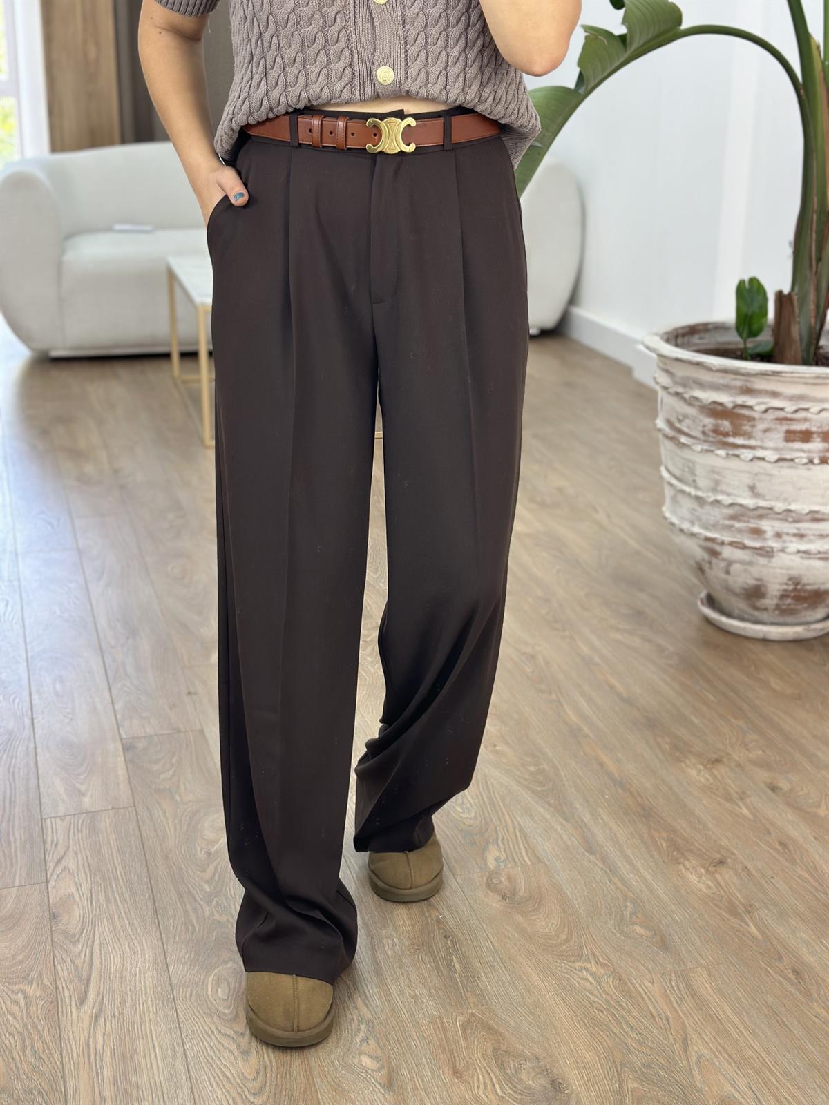 Özel Seri Palazzo Pantolon - Kahverengi