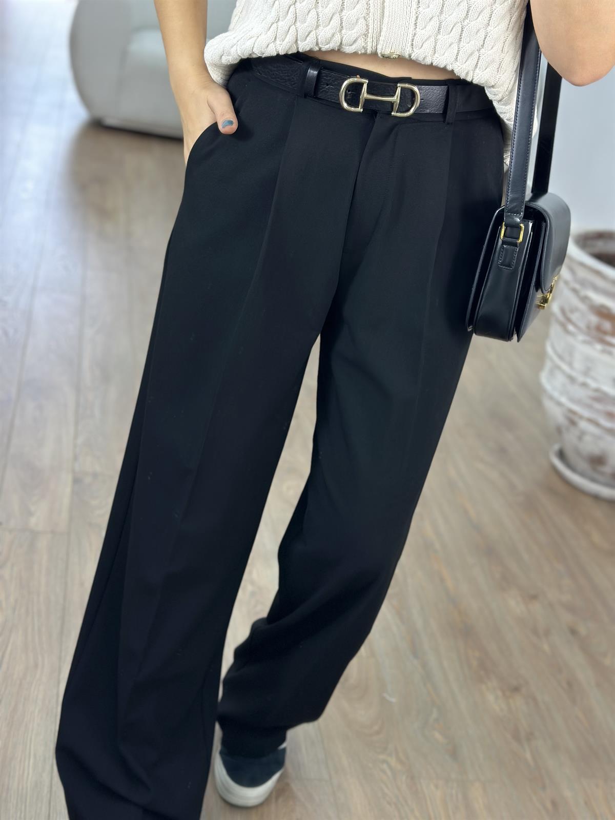 Özel Seri Palazzo Pantolon - Siyah