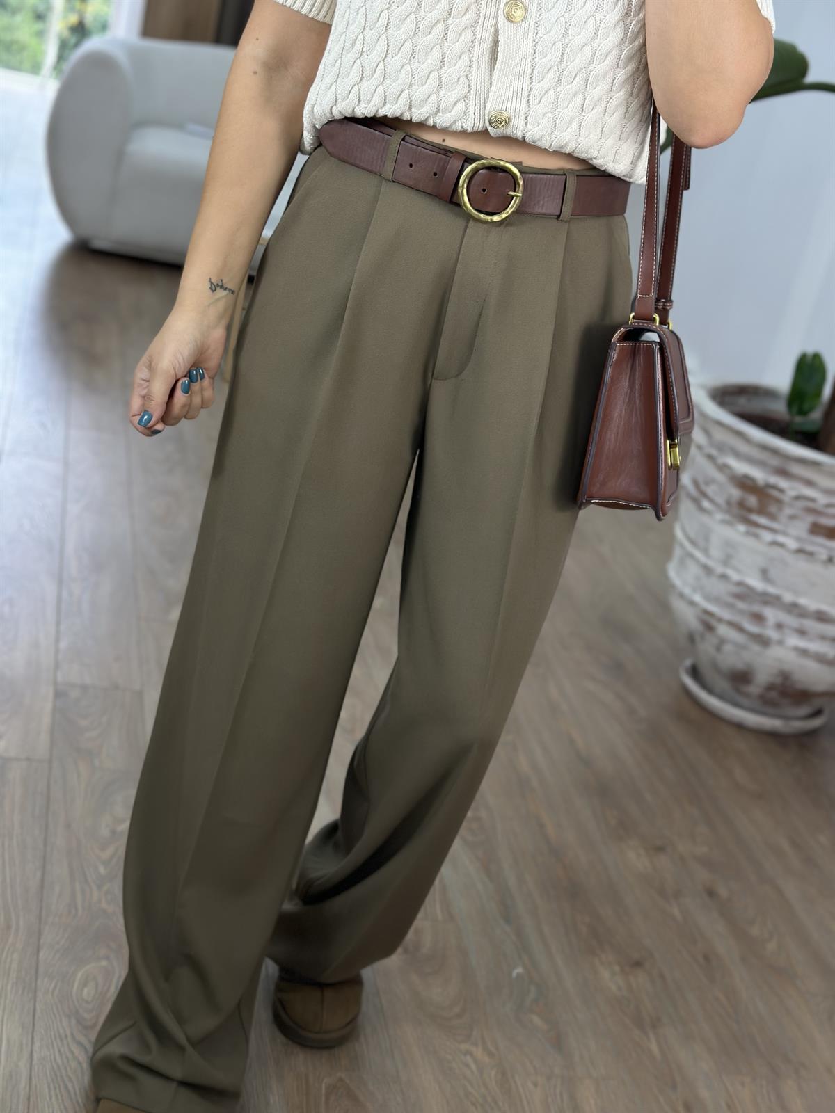 Özel Seri Palazzo Pantolon - Vizon