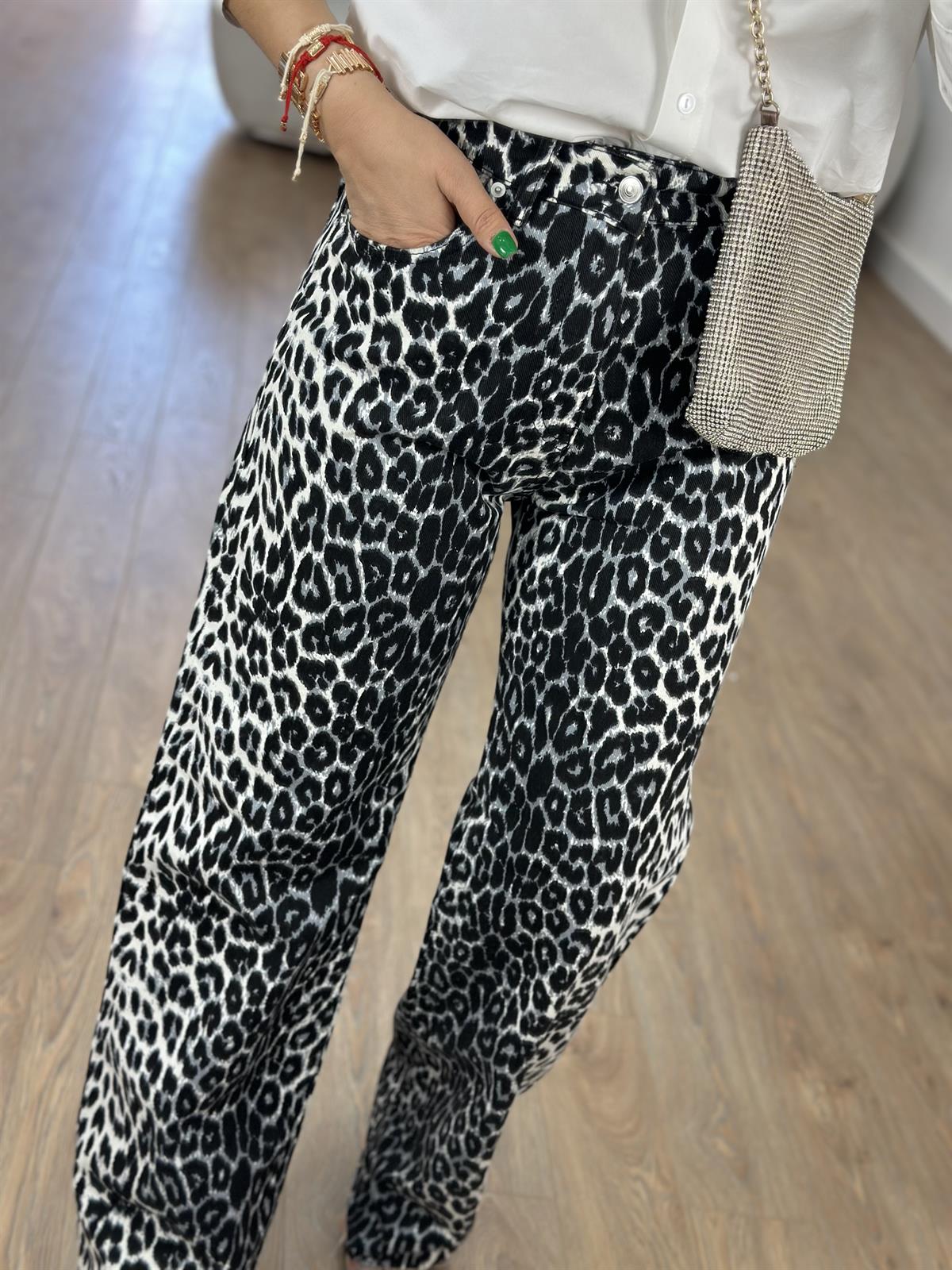 Paçası Kesik Leopar Jean-Gri