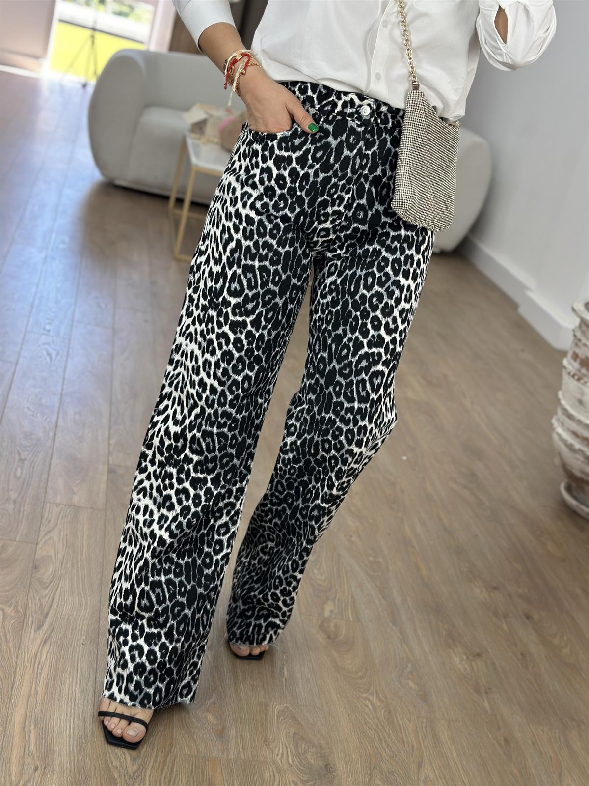 Paçası Kesik Leopar Jean-Gri