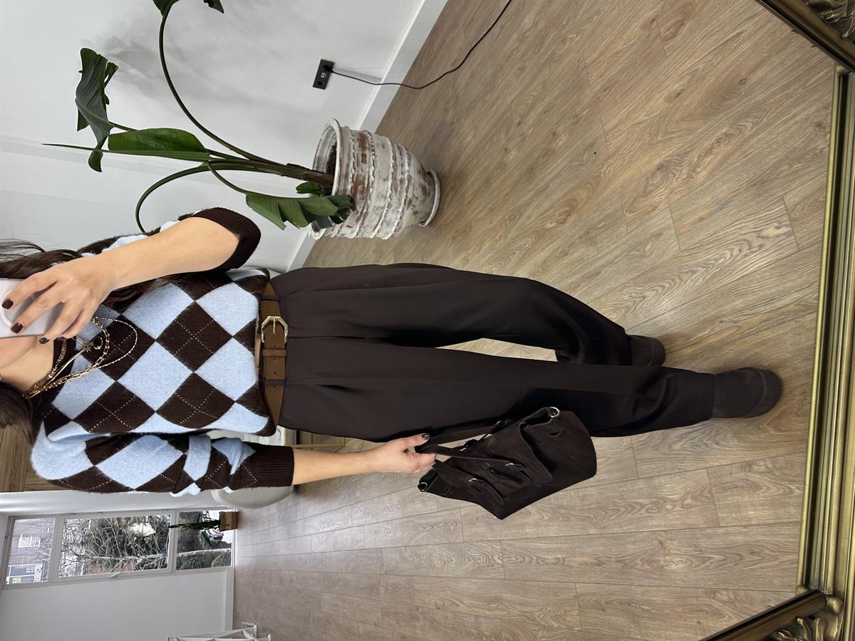 Palazzo Pantolon - Kahverengi