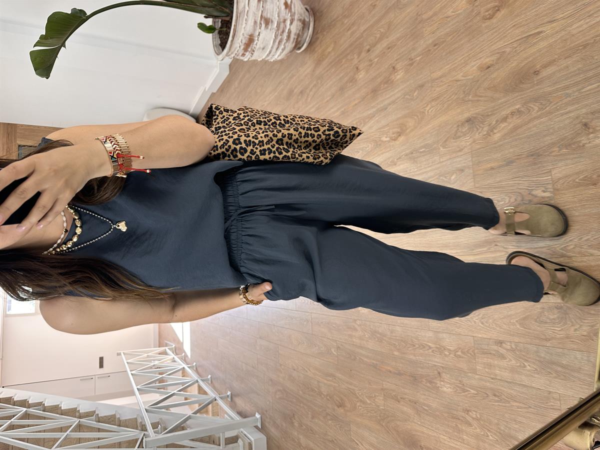 Pantolon Bluz Basic Tiril Takım-Antrasit