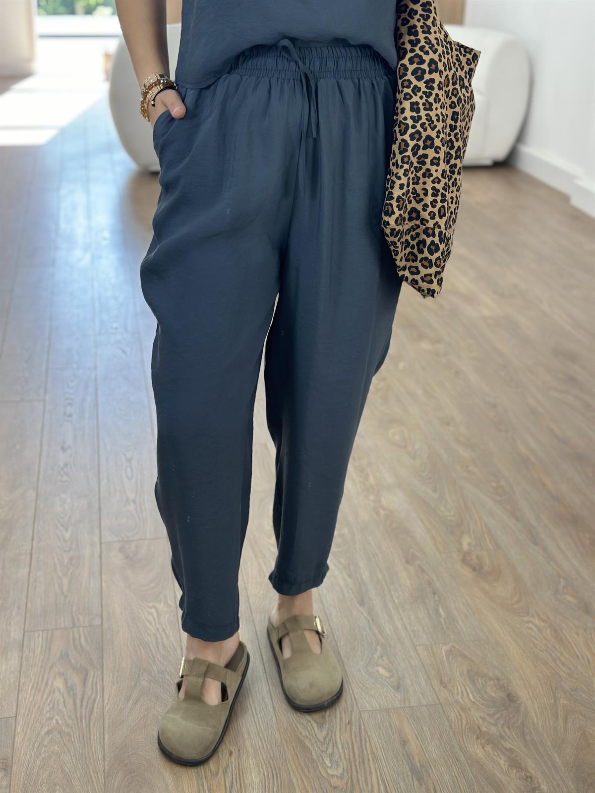 Pantolon Bluz Basic Tiril Takım-Antrasit