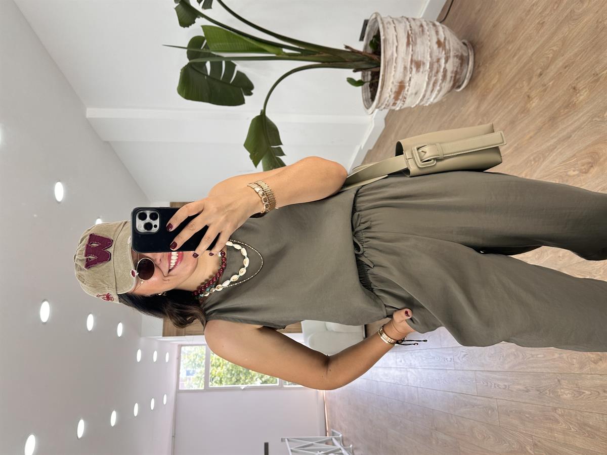 Pantolon Bluz Basic Tiril Takım-Haki