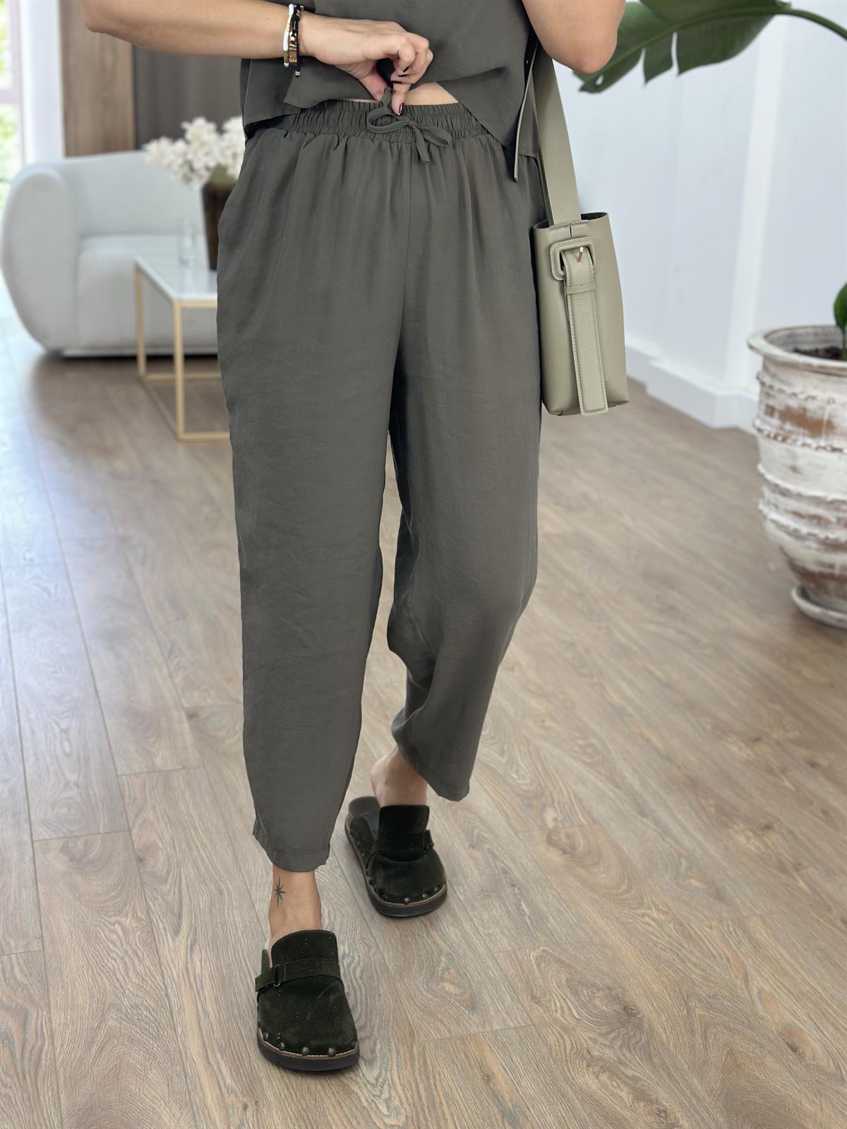 Pantolon Bluz Basic Tiril Takım-Haki