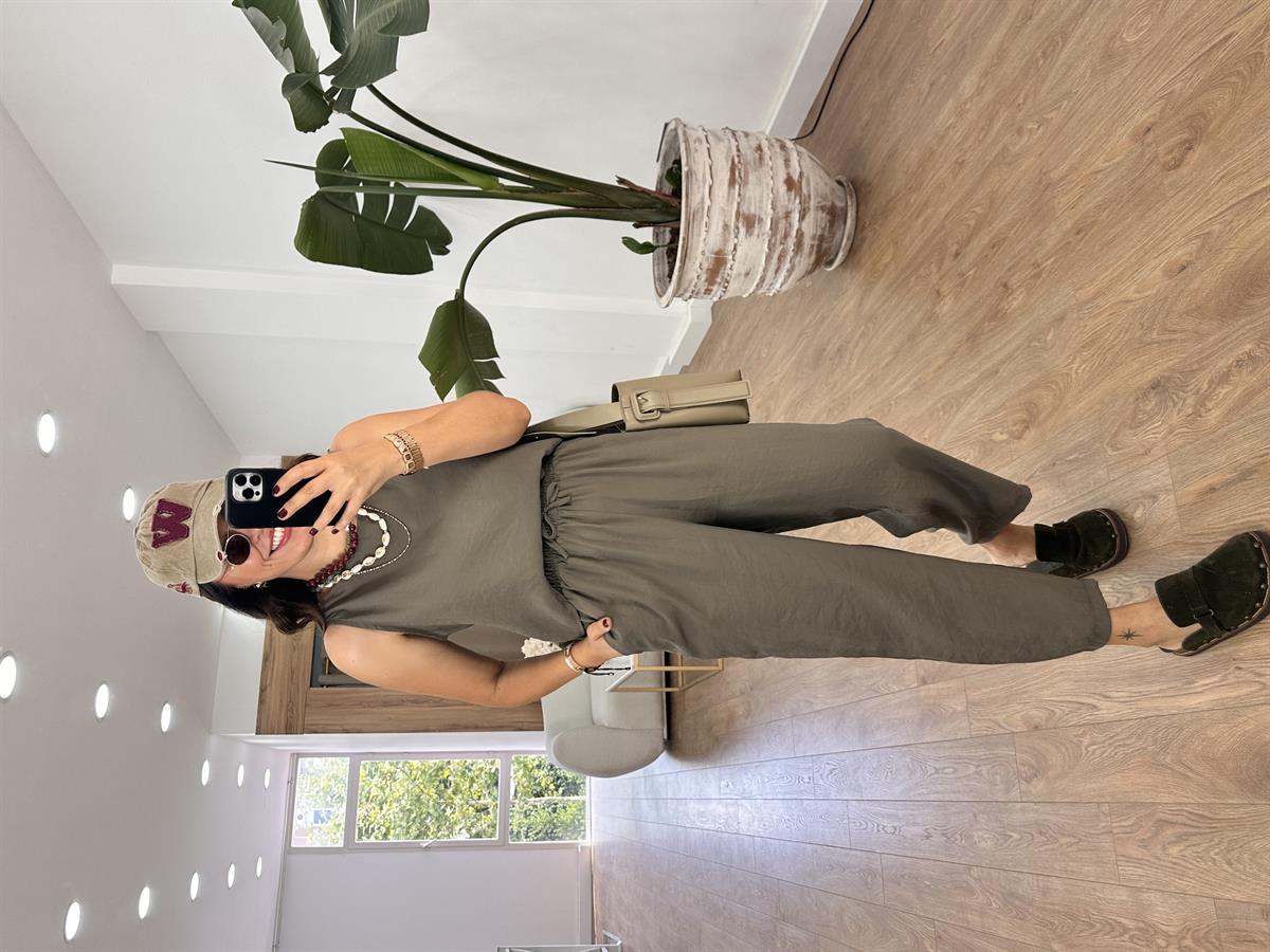 Pantolon Bluz Basic Tiril Takım-Haki