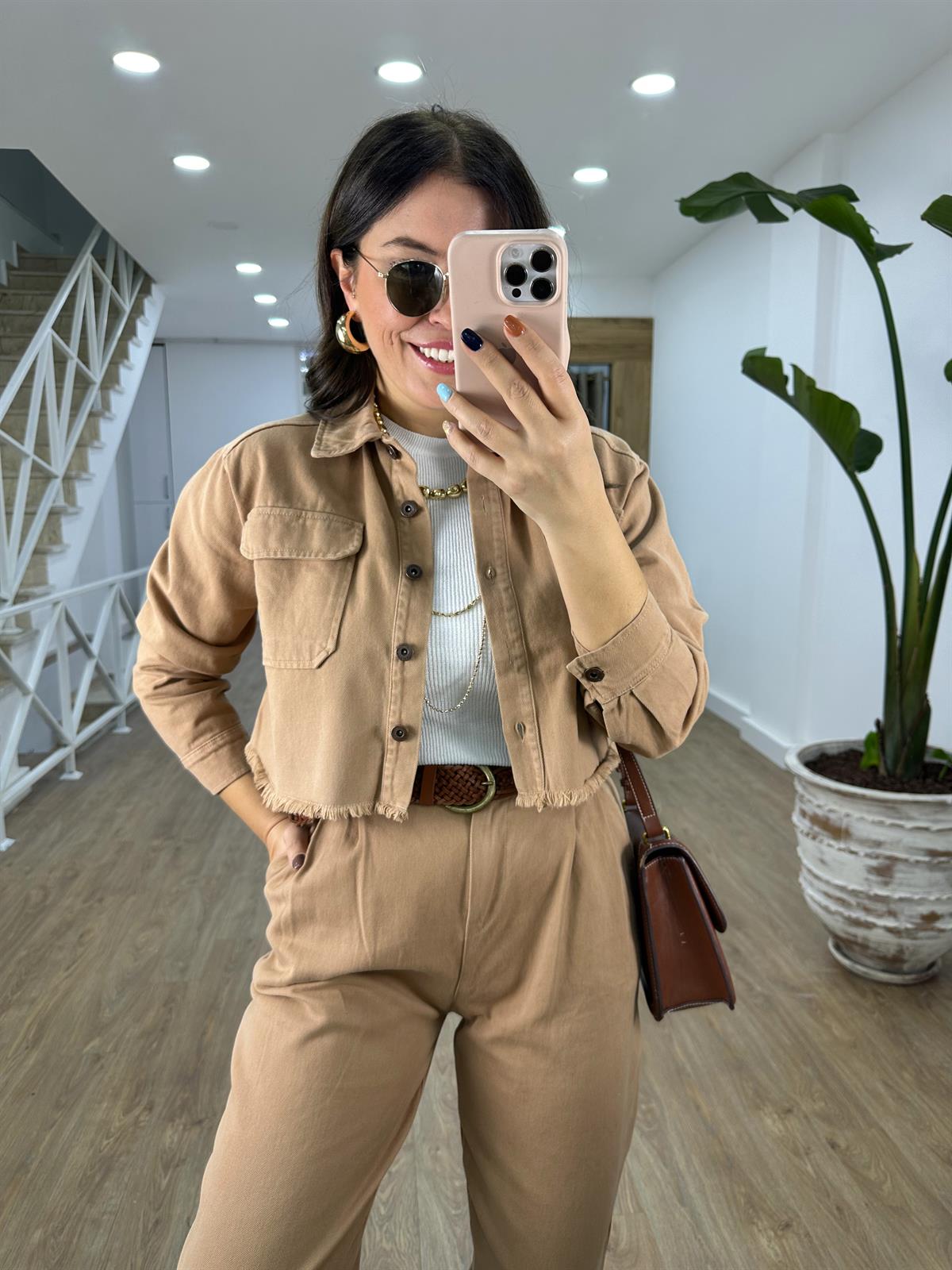 Pantolon Ceket Gabardin Takım-Camel