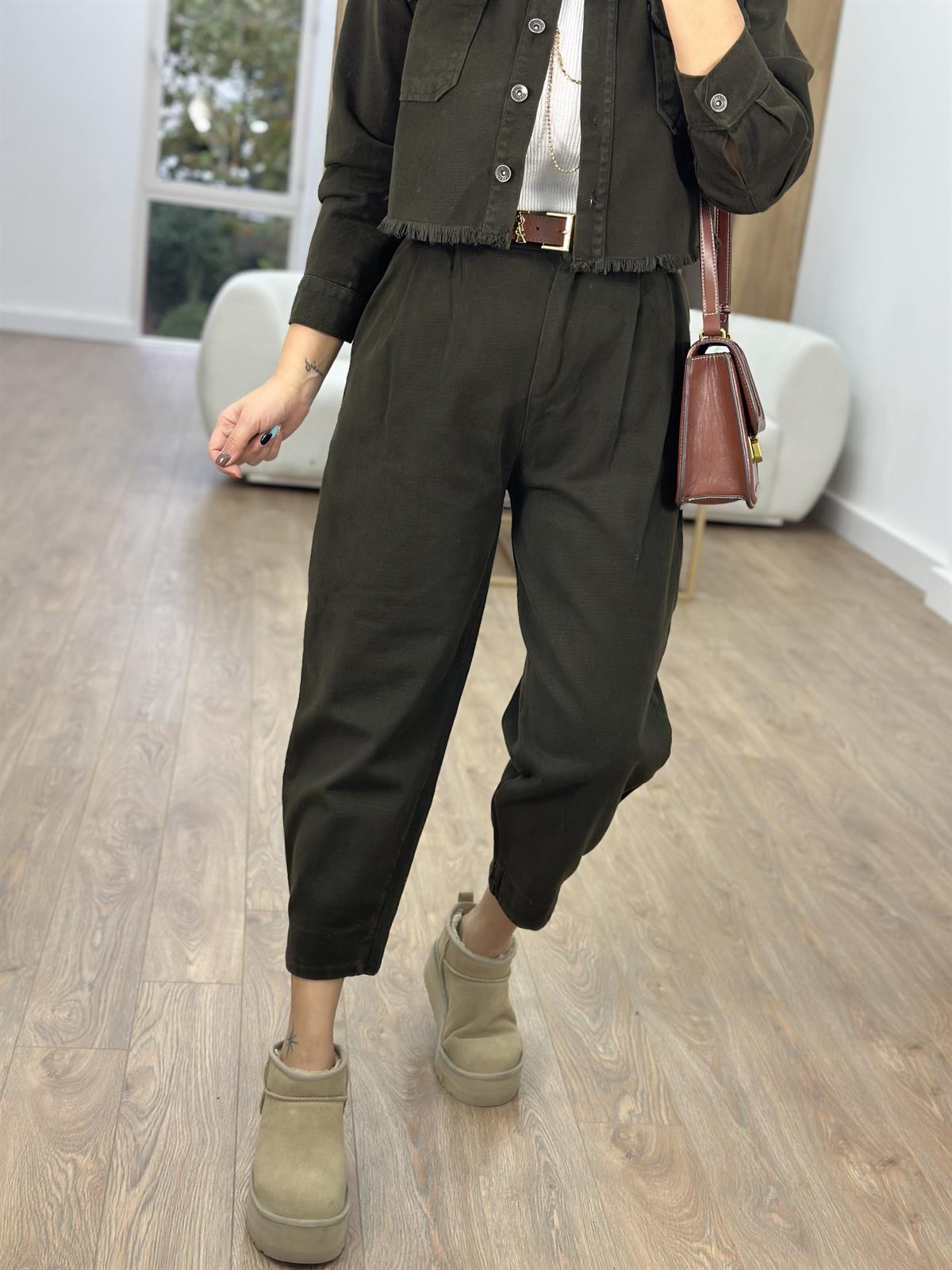 Pantolon Ceket Gabardin Takım-Haki