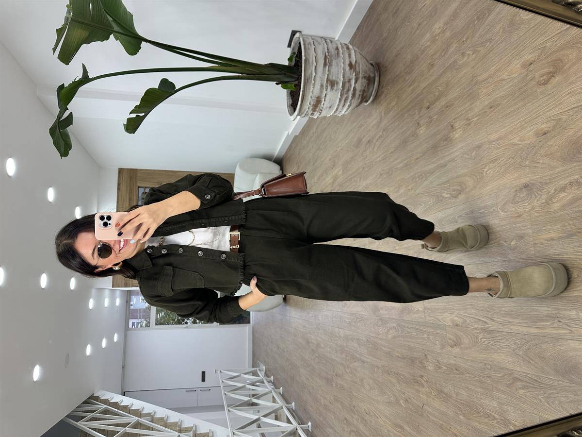 Pantolon Ceket Gabardin Takım-Haki
