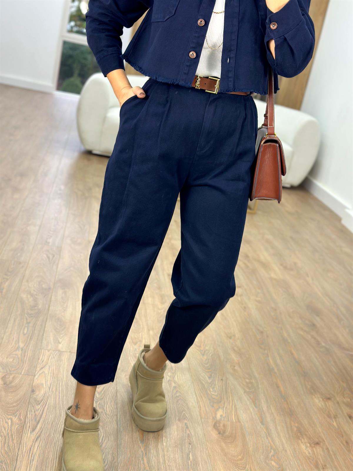 Pantolon Ceket Gabardin Takım-Lacivert