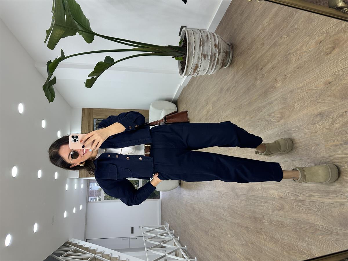 Pantolon Ceket Gabardin Takım-Lacivert