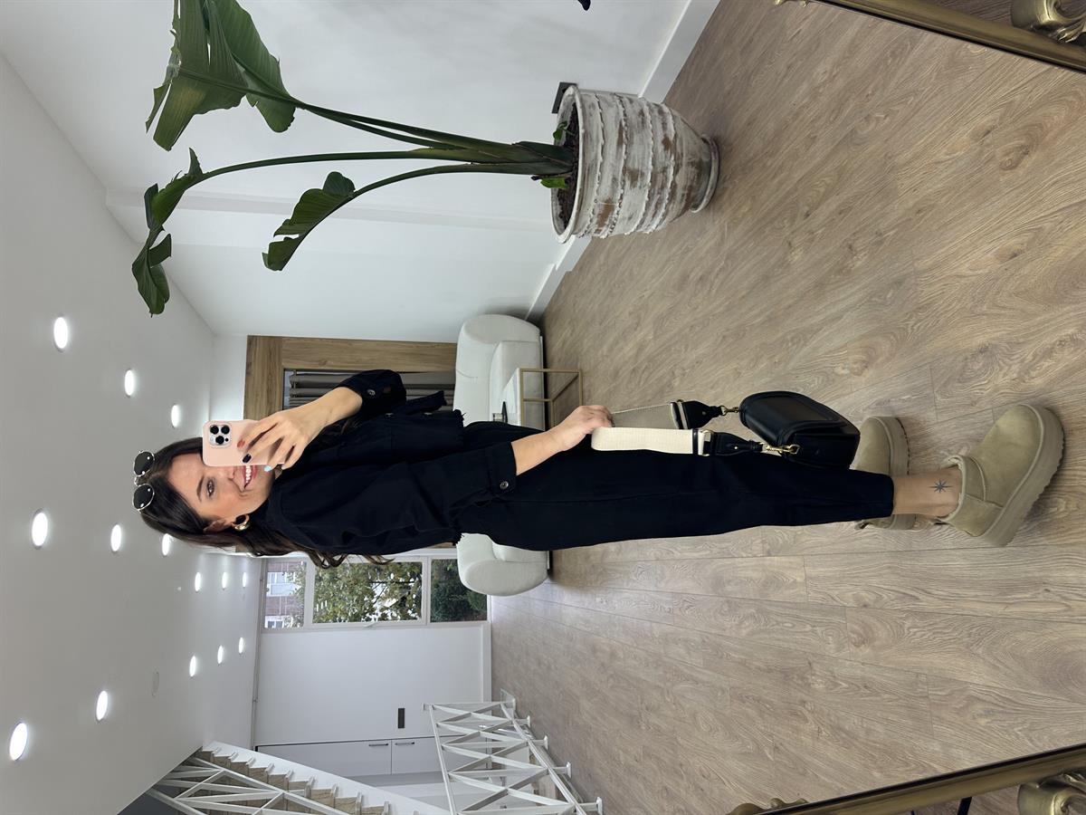 Pantolon Ceket Gabardin Takım-Siyah