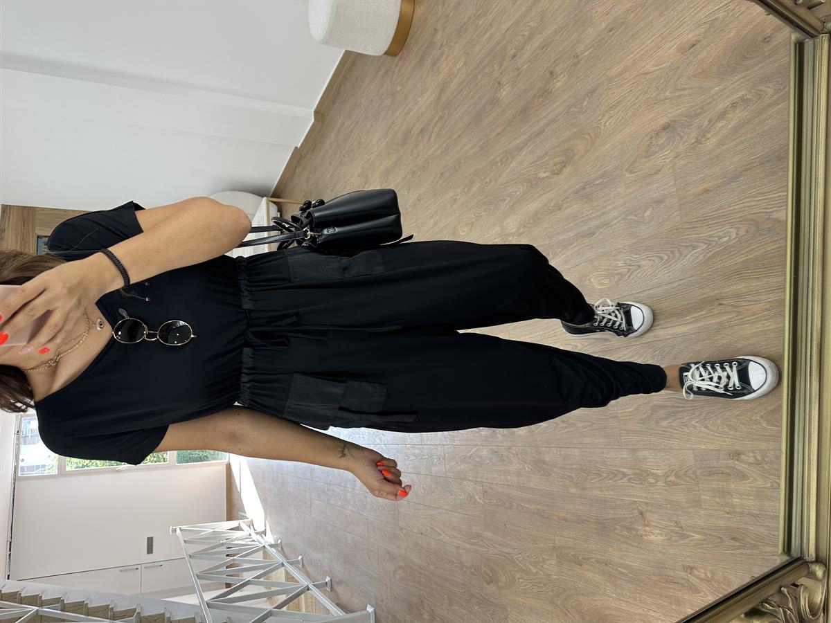 Paraşüt Cep Detaylı Salaş Tulum