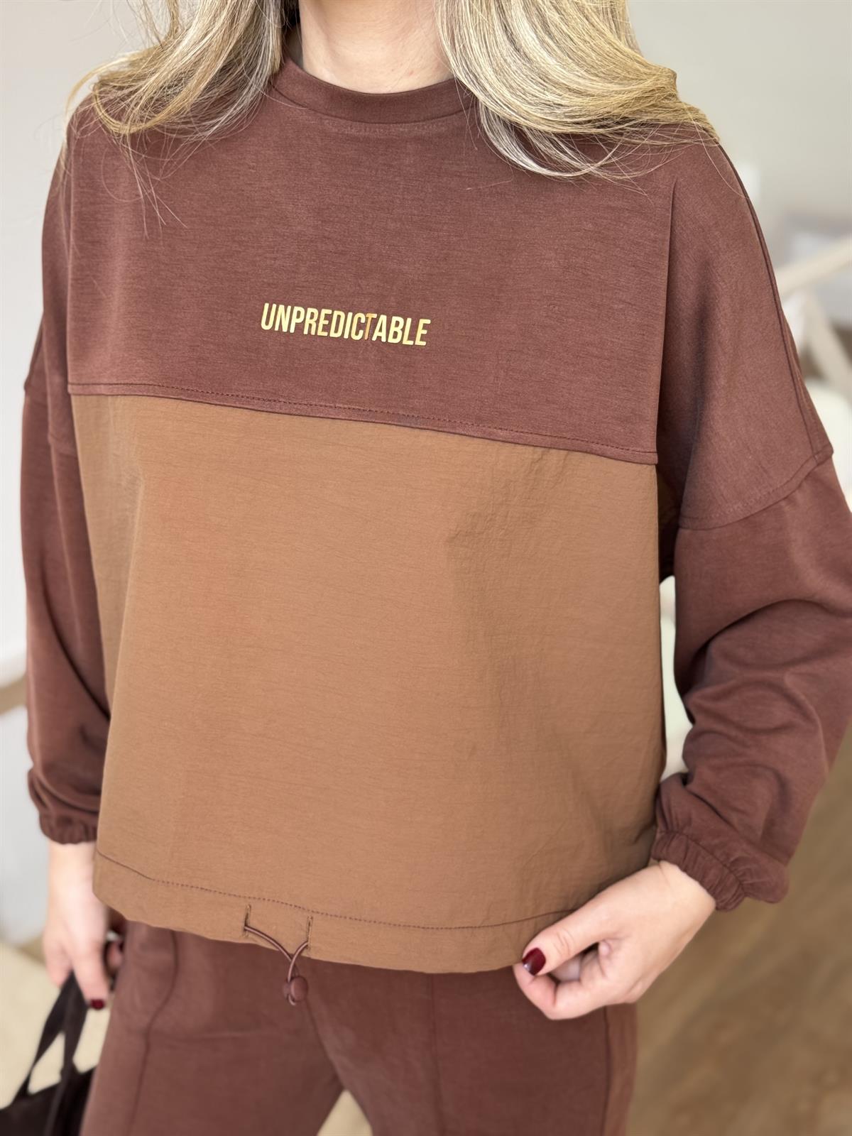 Paraşüt Detaylı Modal Takım - Kahve