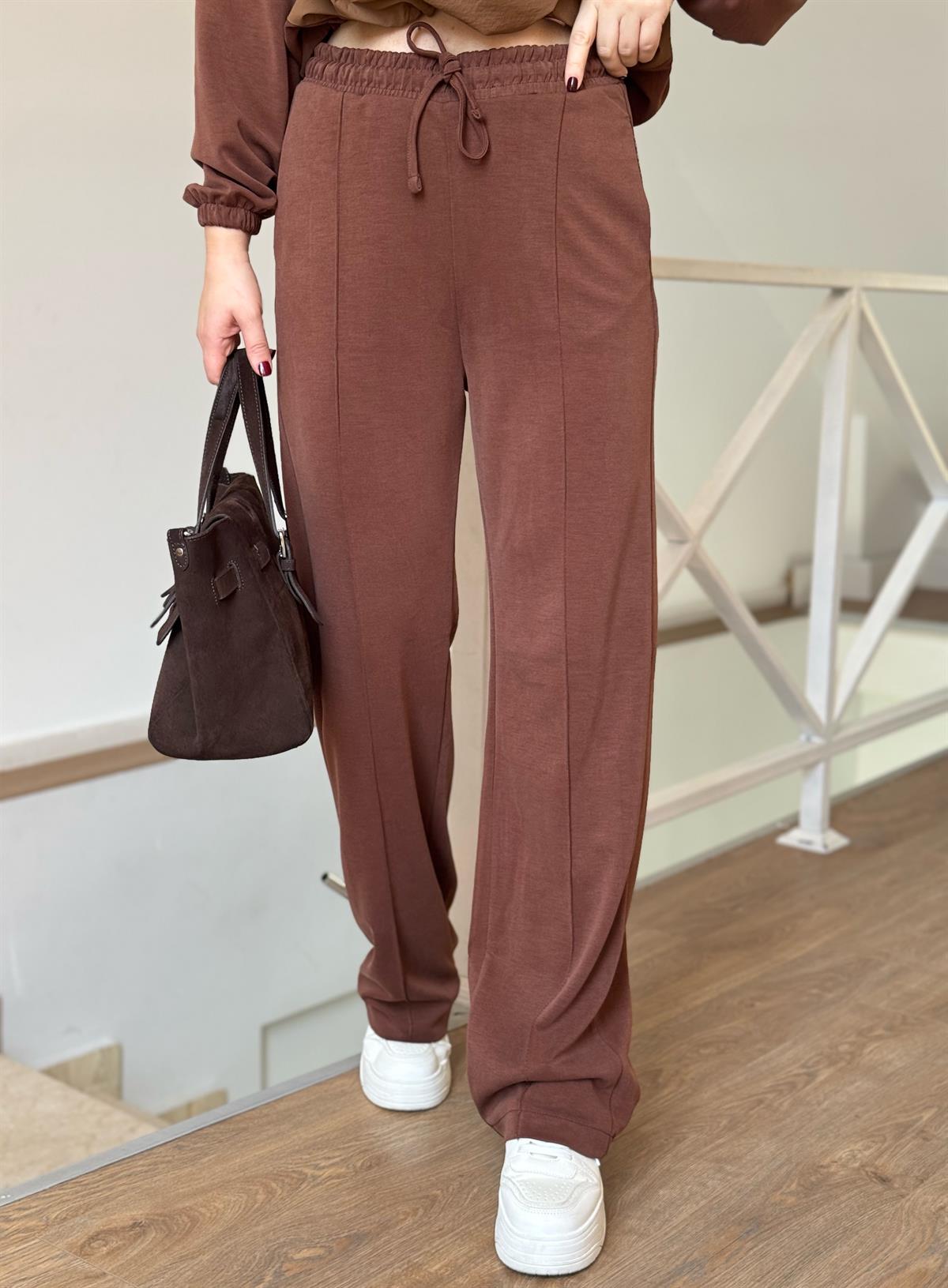 Paraşüt Detaylı Modal Takım - Kahve