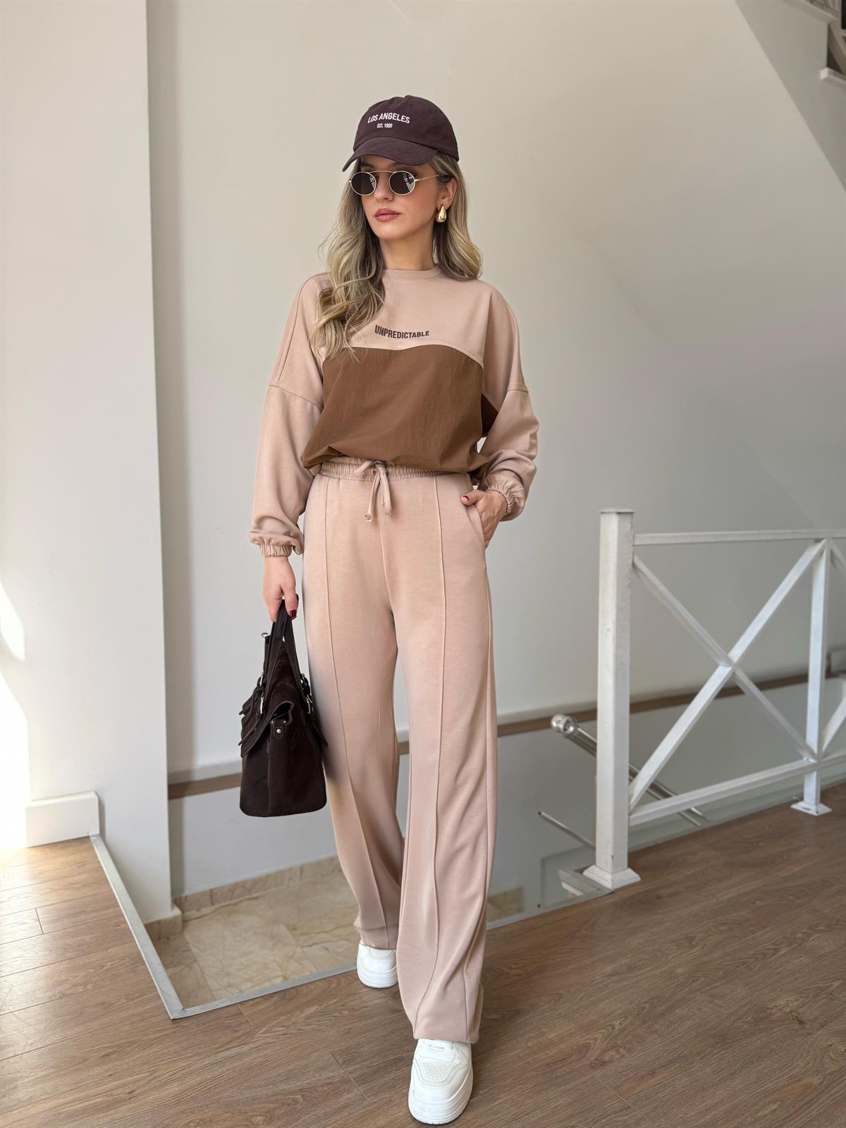 Paraşüt Detaylı Modal Takım - Vizon