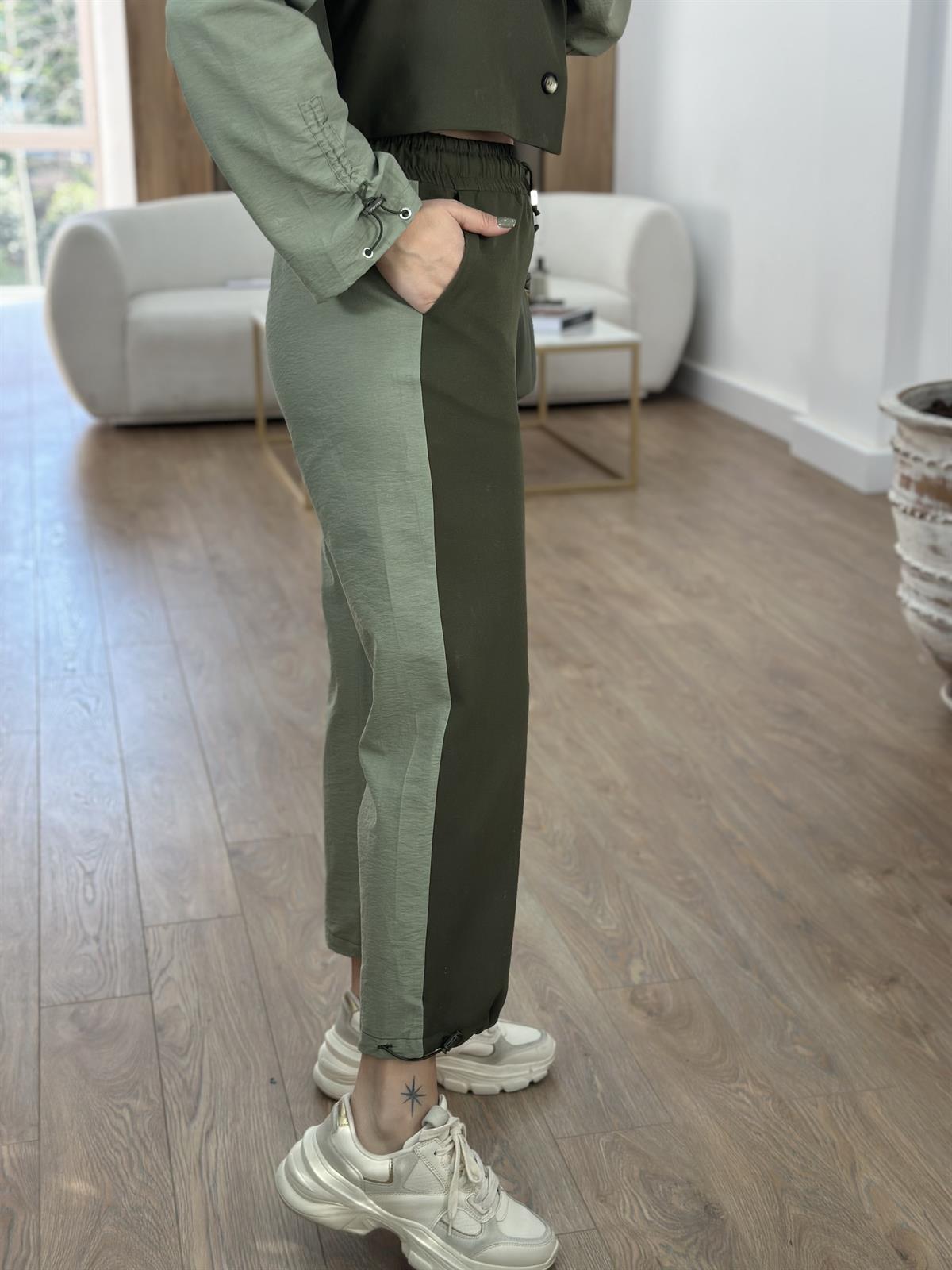 Paraşüt Kumaş Garnili Çift Renk Takım