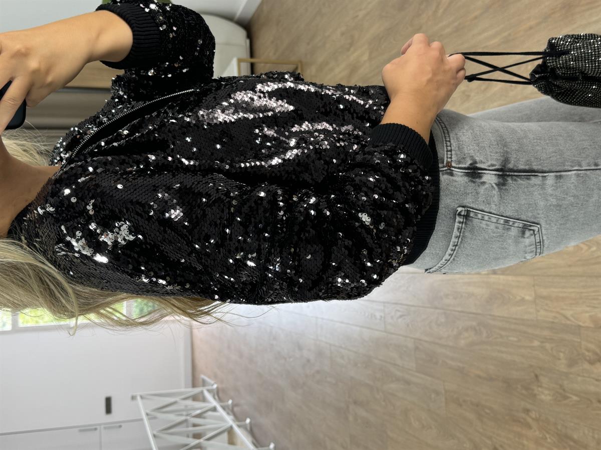 Payetli Bomber Ceket