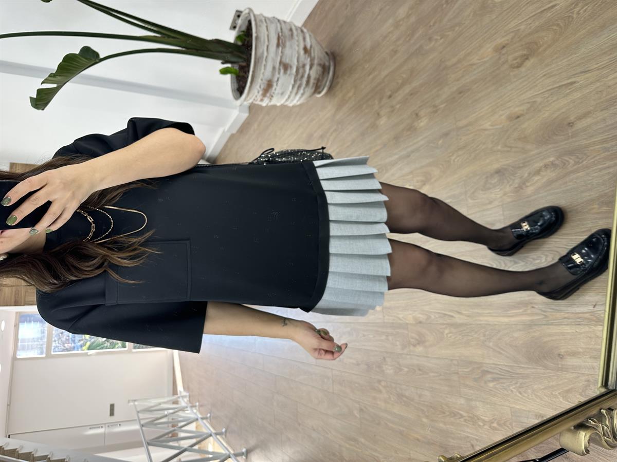 Pilise Detaylı Sweat Elbise