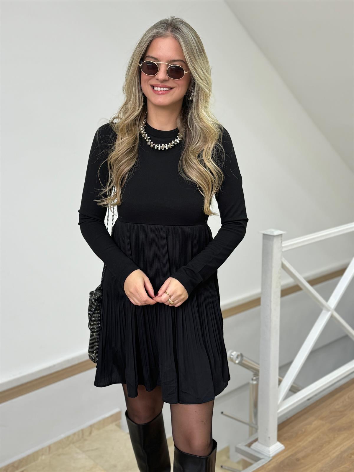 Piliseli Astarlı Elbise 