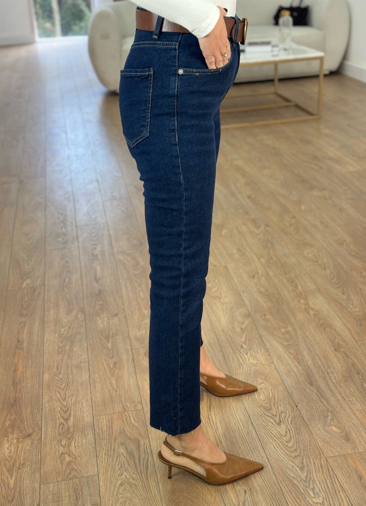 Poema Kesik Paça Jean - Lacivert