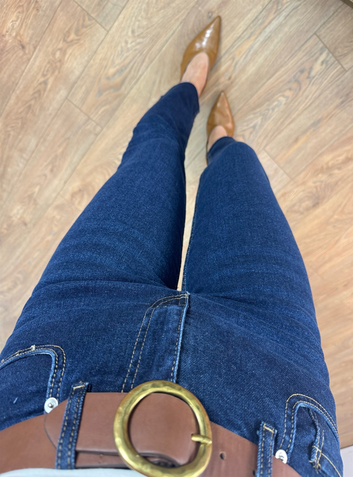 Poema Kesik Paça Jean - Lacivert