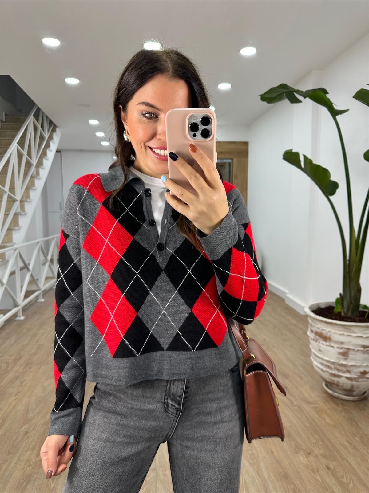 Polo Yaka Baklava Kazak