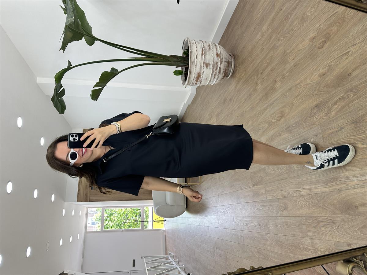 Polo Yaka Fitilli Elbise