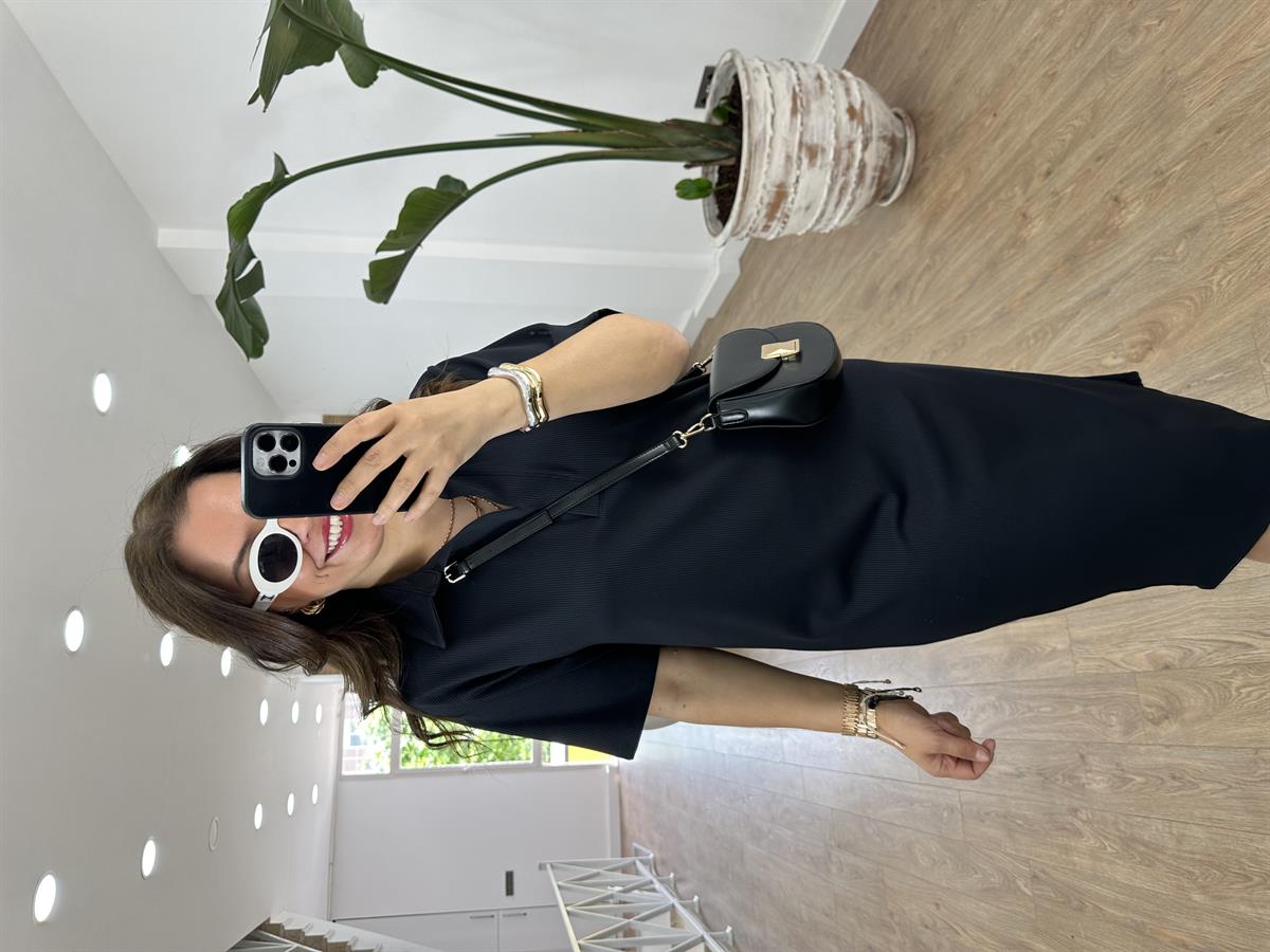 Polo Yaka Fitilli Elbise