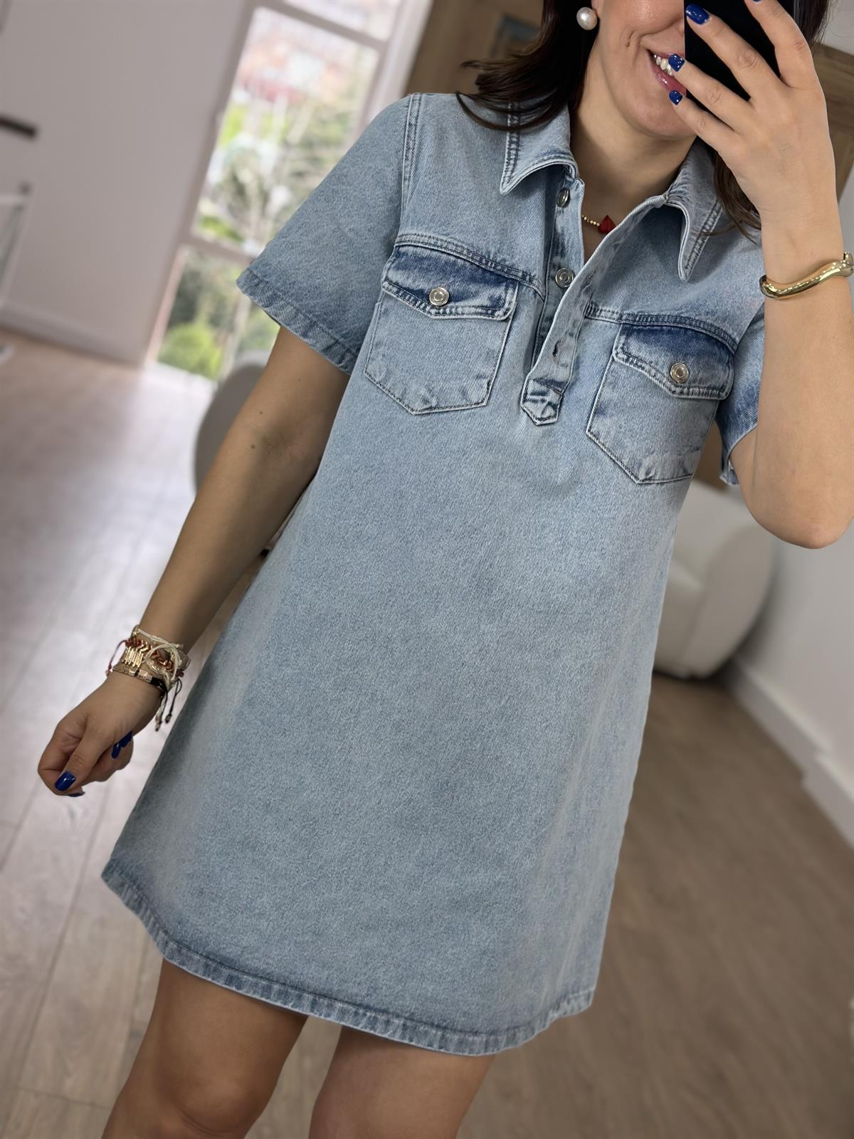 Polo Yaka Jean Elbise