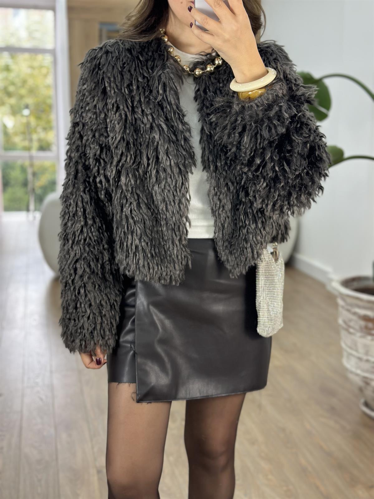 Premium Kalite Peluş Kürk - Kahverengi