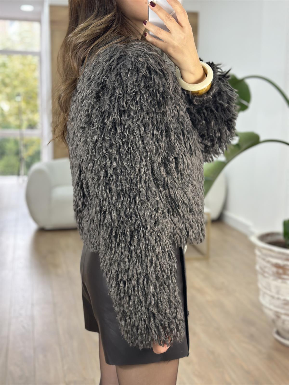 Premium Kalite Peluş Kürk - Kahverengi