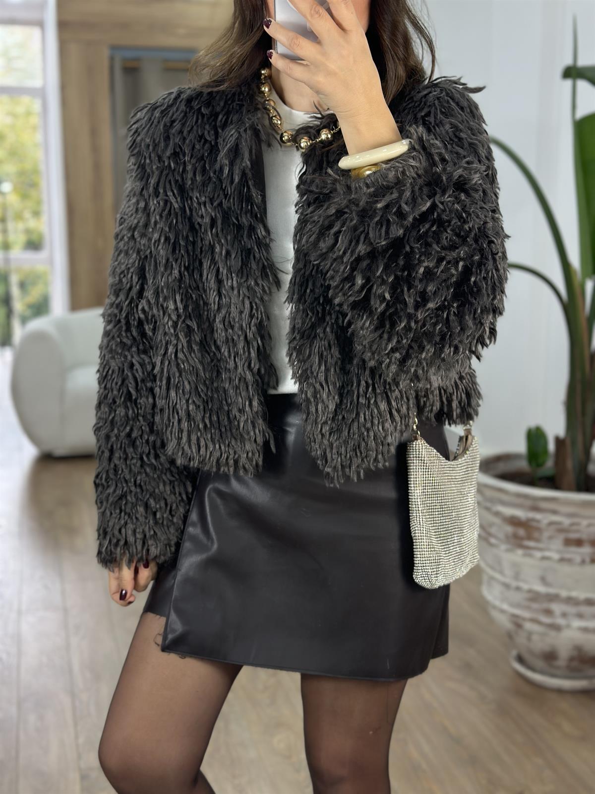 Premium Kalite Peluş Kürk - Kahverengi