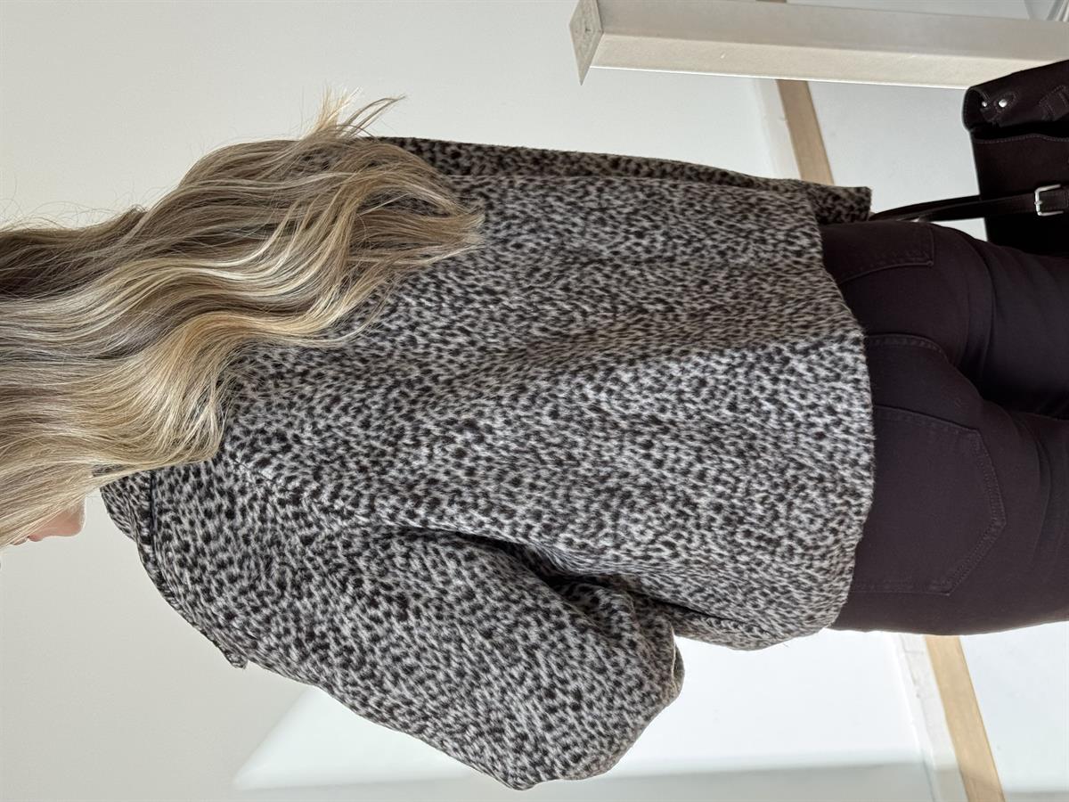 Premium Leopar Kaşe Ceket