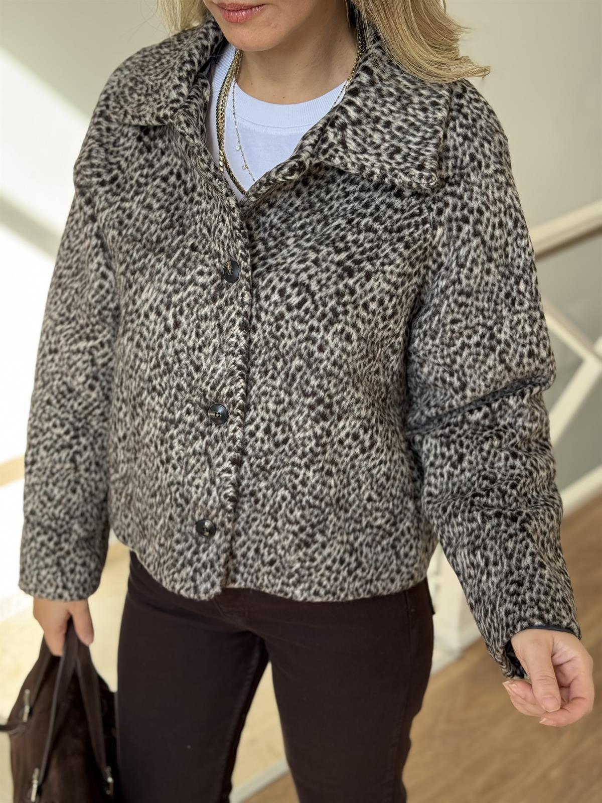 Premium Leopar Kaşe Ceket