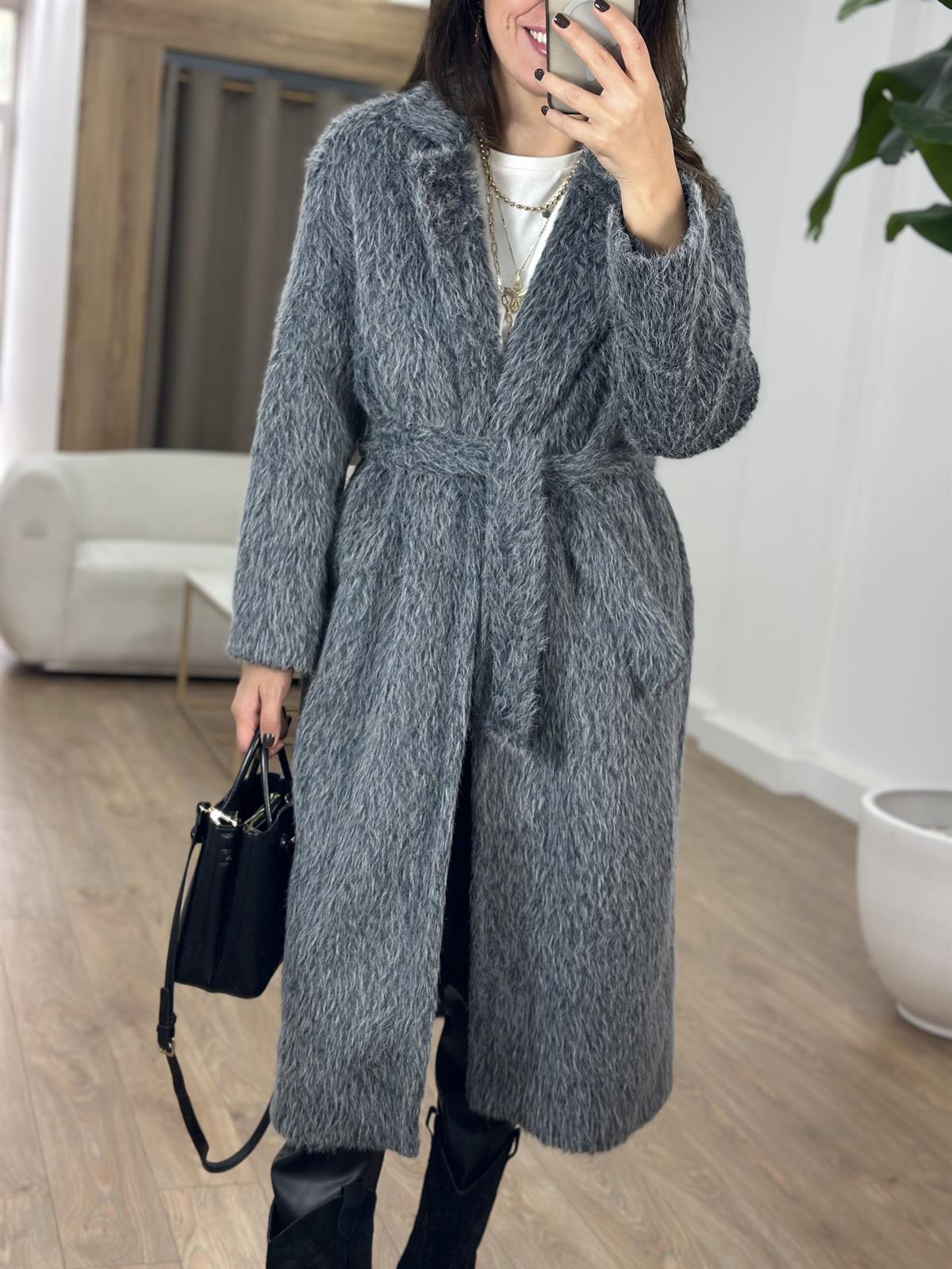 Premium Oversize Kürk Kaban - Antrasit