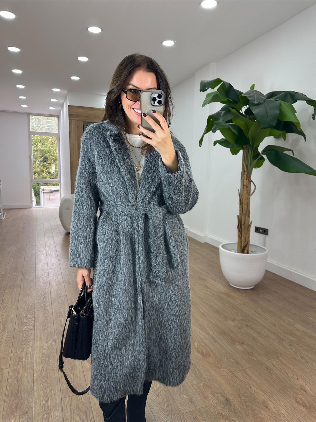 Premium Oversize Kürk Kaban - Antrasit