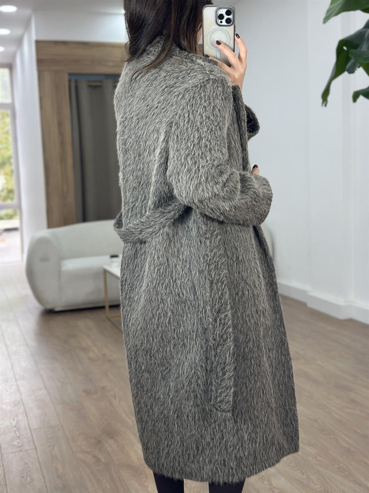 Premium Oversize Kürk Kaban - Kahverengi